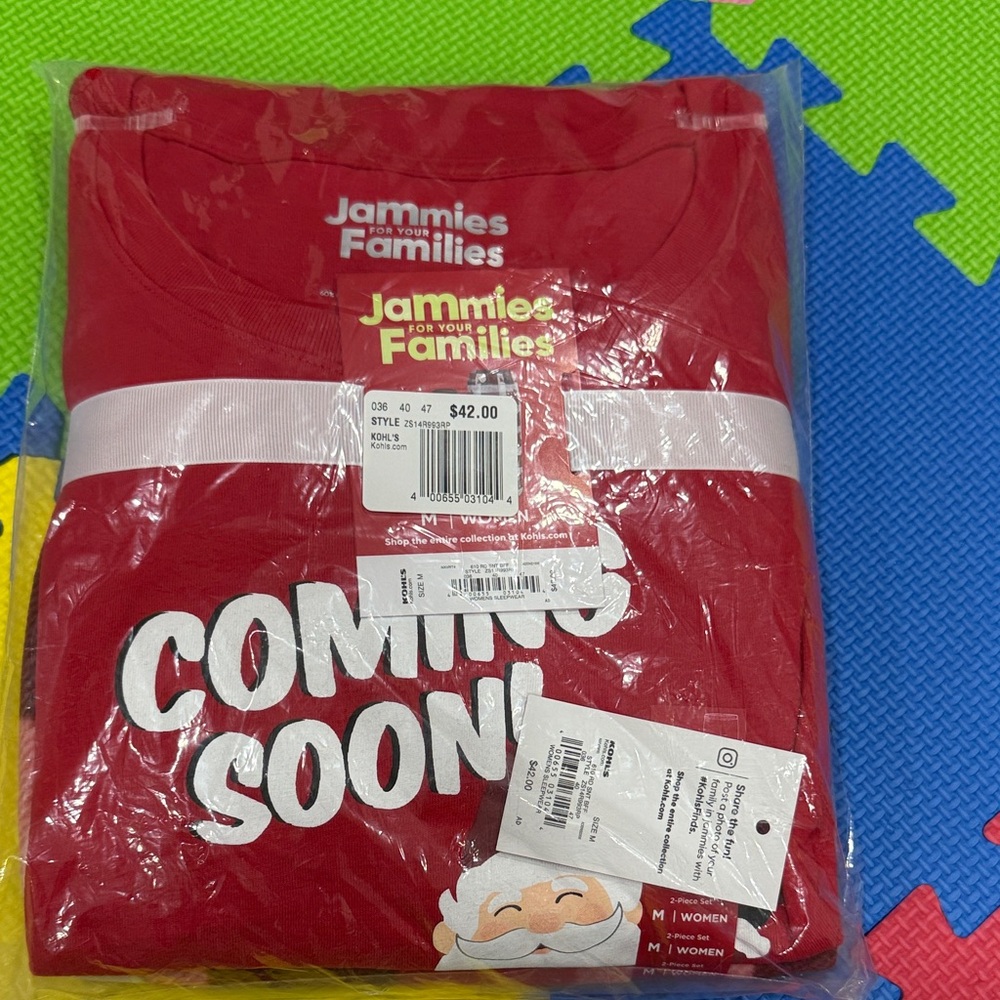 Jammies For Your Families Red Pajama Set brand new